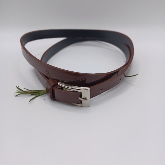 🍀3 for $15 - Burgundy Patent Faux Leather Belt - Picture 5 of 7